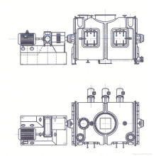 2017 LDH series coulter type mixing machine, SS ribon mixer, horizontal laboratory powder blender